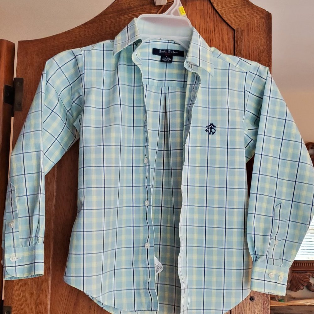 Boys Brooks Brothers Non-Iron Plaid Sport Button down shirt - Size S